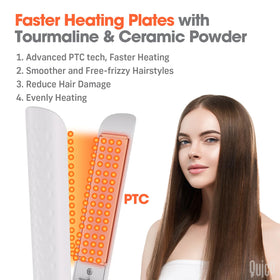 QUICO before and after hair image showing smoother, frizz-reduced finish
