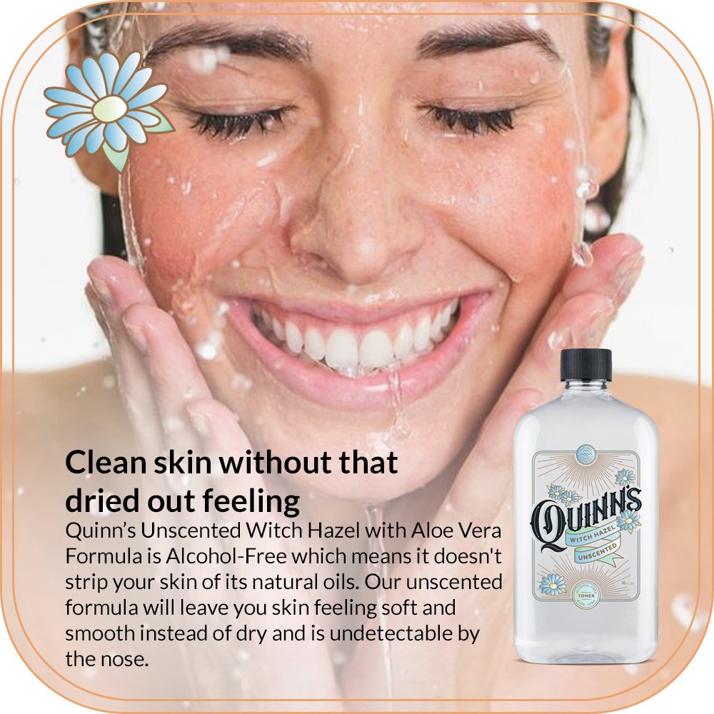 Quinn's being applied with cotton pad demonstrating gentle cleansing