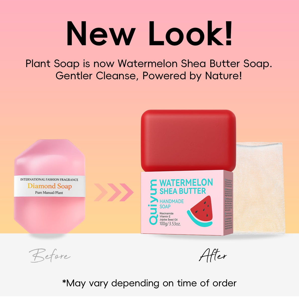 QUIYUM cleanser pump close-up showing gentle lather and daily freshness