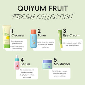 QUIYUM yuzu cleanser pump close-up demonstrating easy application and gentle cleanse