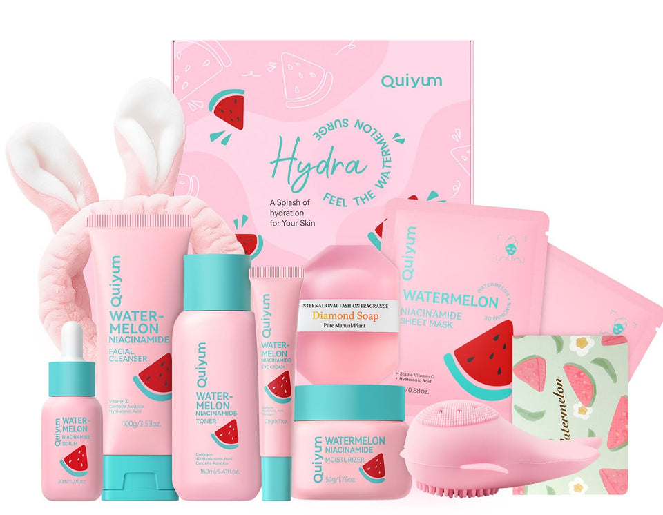QUIYUM front packaging of watermelon kit showing full set and gift-ready presentation