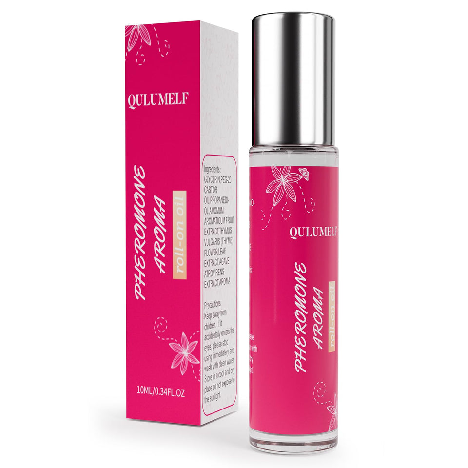 QULUMELF front bottle view showing compact design and confident appeal