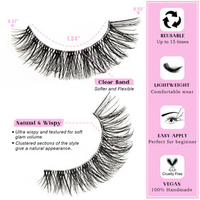 QUNETY clear band detail highlighting invisible blend and comfort