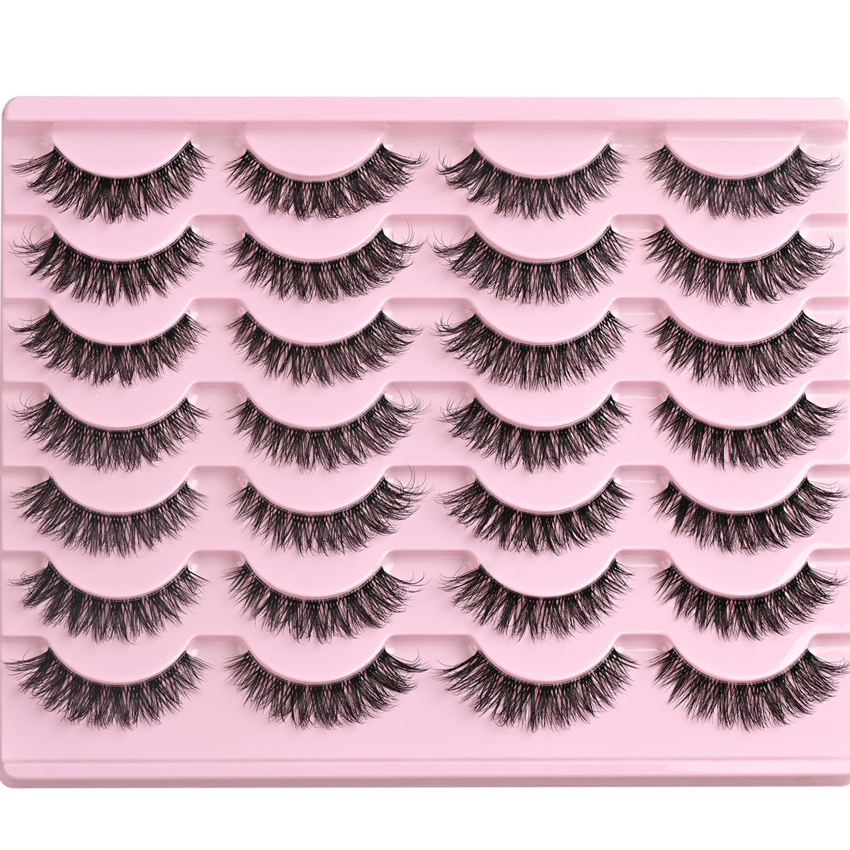 QUNETY lashes in a makeup bag for travel convenience and reuse