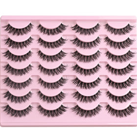 QUNETY lashes in a makeup bag for travel convenience and reuse