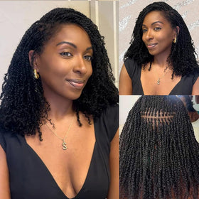 QUEEN VIRGIN REMY front bundle showing natural afro kinky curl and realistic look