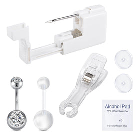 QWALIT front packaging showing complete belly piercing kit for convenient use