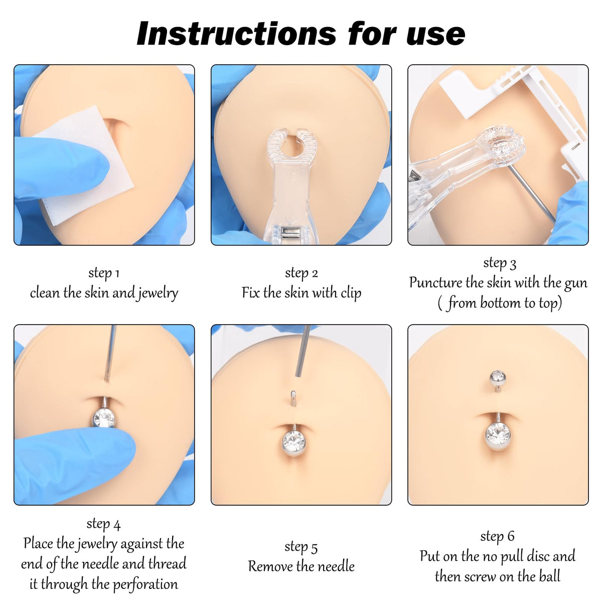 QWALIT size comparison with ring and needle for easy gauge identification