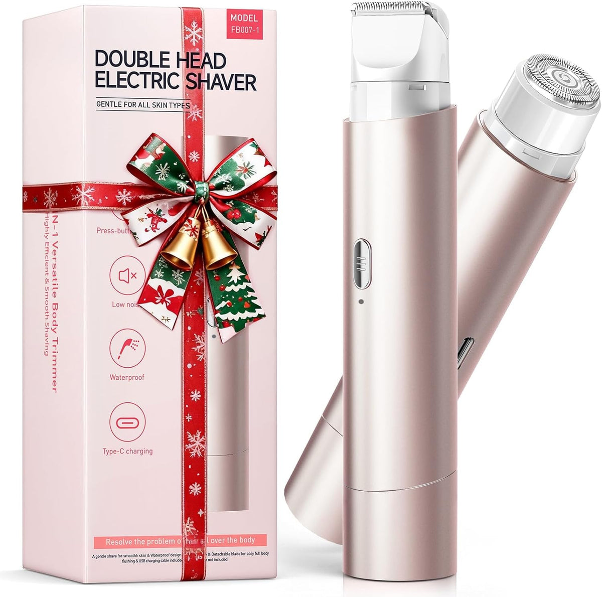 Qwedcxza front view of bikini trimmer showing ergonomic shape and quick control