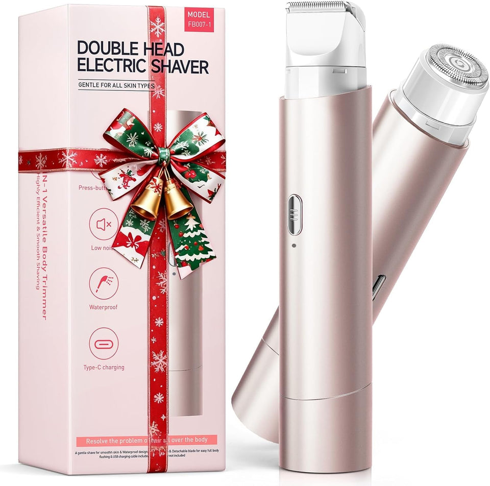 Qwedcxza front view of bikini trimmer showing ergonomic shape and quick control