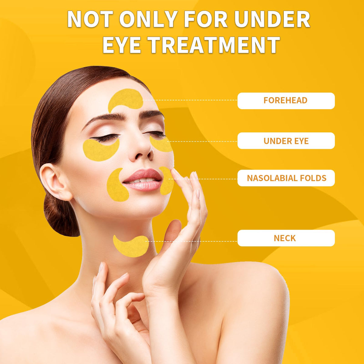 Qyiywim application in use under eye demonstrating de-puffing