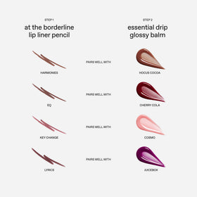 r.e.m. beauty gloss in a purse lifestyle shot conveying effortless touch-ups and polished look