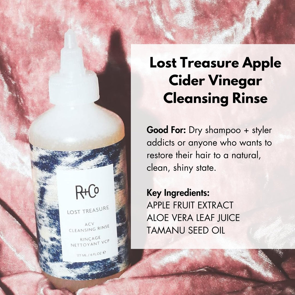 R+Co Acid Wash foam texture close-up demonstrating lightweight cleansing benefit