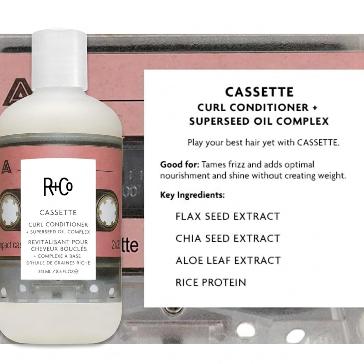 R+Co Cassette being applied in shower demonstrating easy detangling benefit