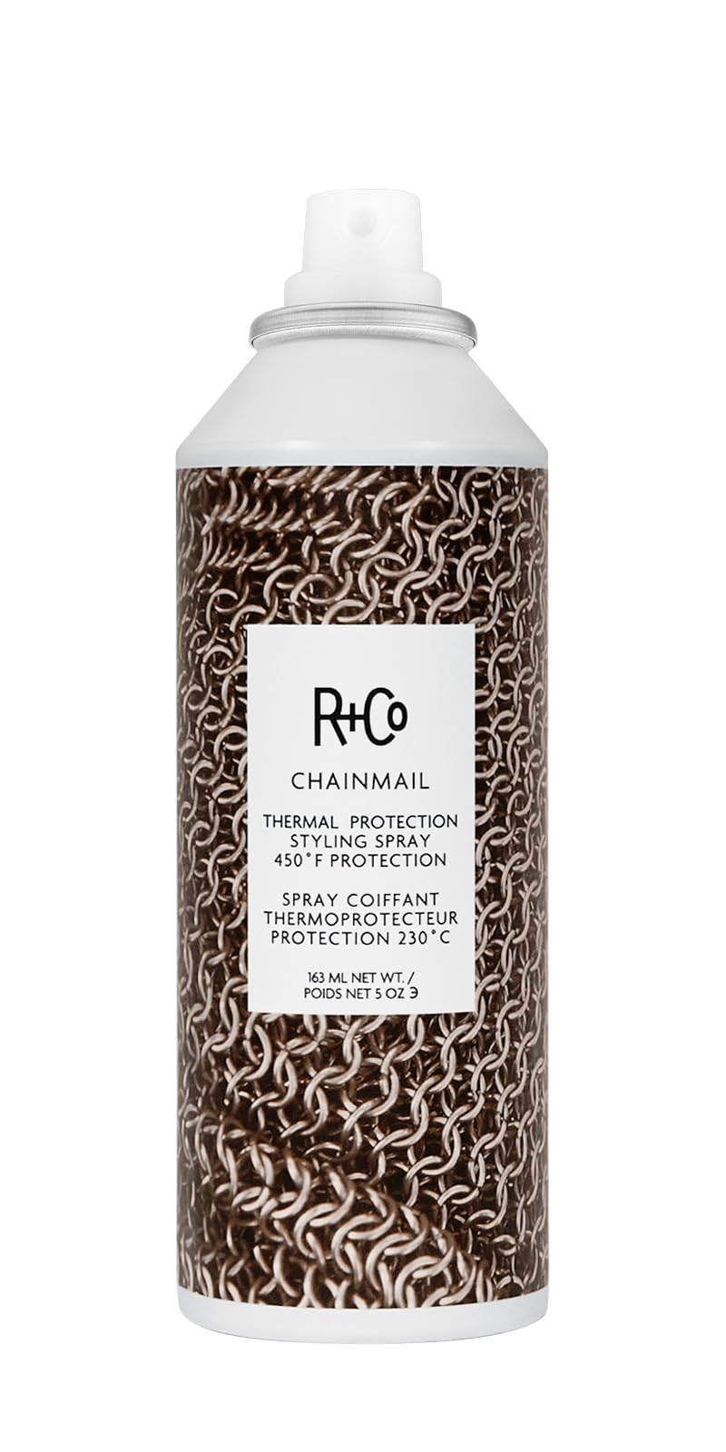 R+Co Chainmail front packaging showing bottle and label for easy identification