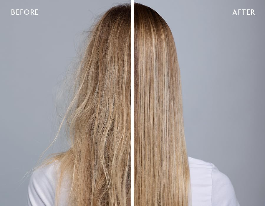 R+Co Hot Spell styled hair in natural light, displays frizz control and long-lasting smooth finish