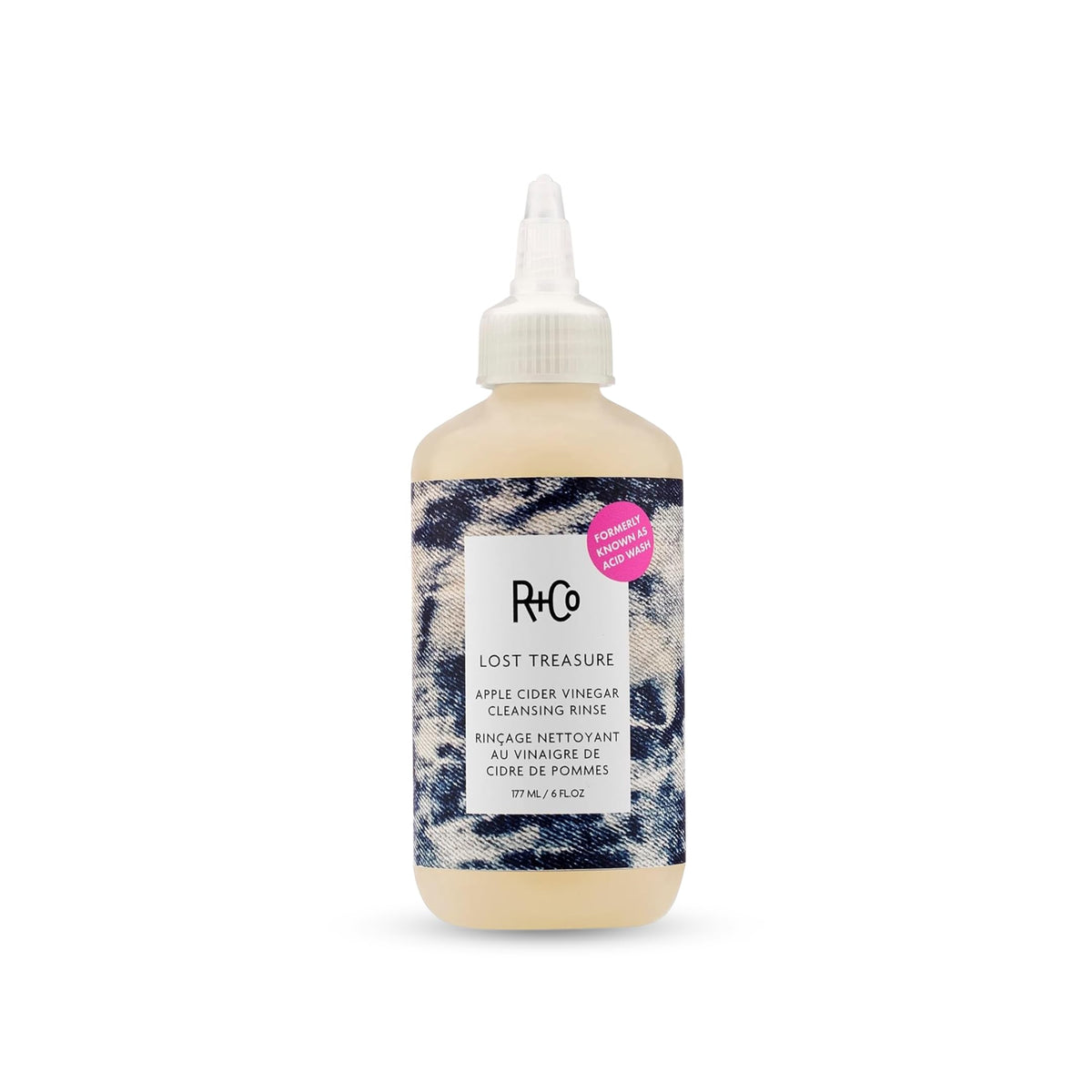 R+Co bottle front view showing label and product identity for clear purchase decision