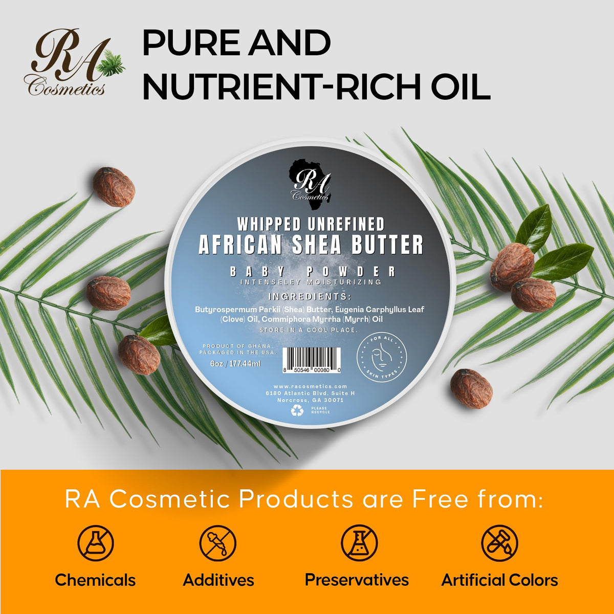RA Cosmetics smoothing dry elbow area for intensive hydration benefit