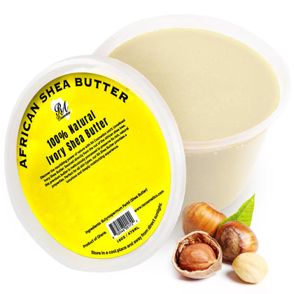 RA COSMETICS front jar 16oz showing packaging and natural butter benefits
