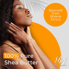 RA COSMETICS open jar label showing authentic Ghanaian sourcing benefit