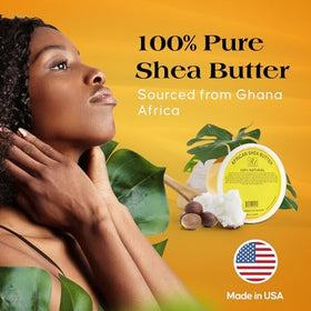 RA COSMETICS closeup of creamy shea butter texture that melts on contact