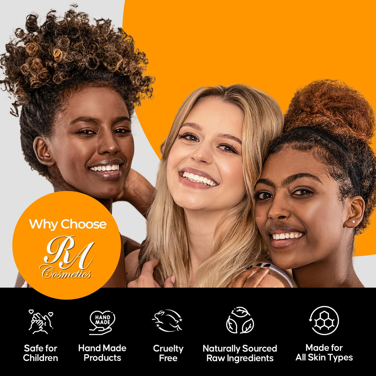RA COSMETICS size comparison 16oz showing value and long-lasting supply