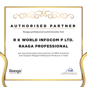 Raaga Professional next to hand for scale showing 500g professional size