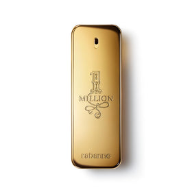 Rabanne gold bottle front view showing iconic ingot design and luxury appeal