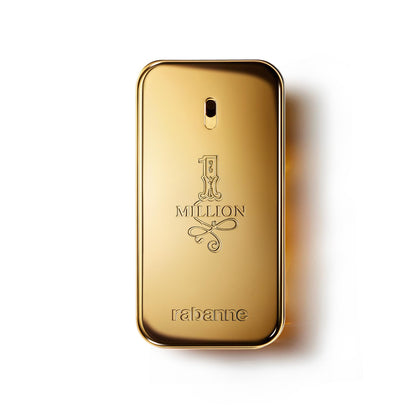 Rabanne 1 Million front bottle showing gold ingot and luxury finish for bold display