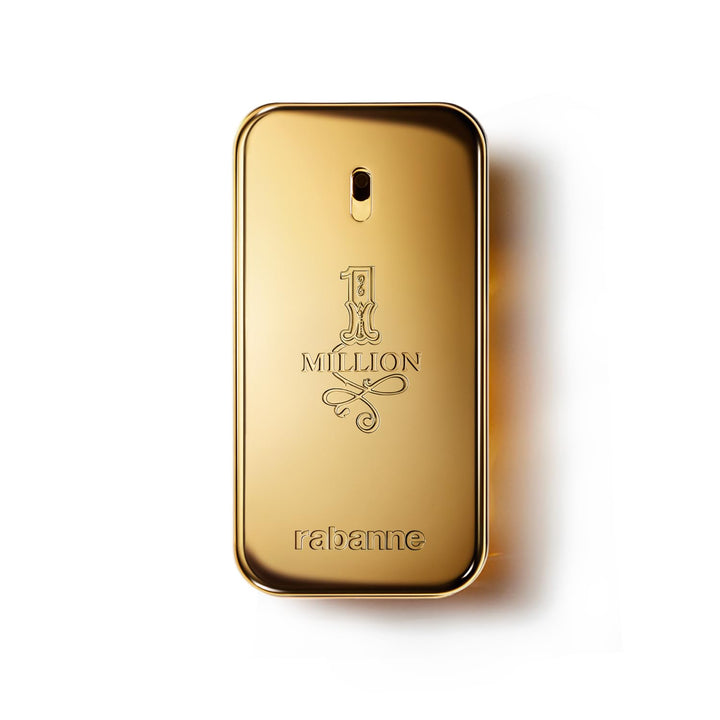 Rabanne 1 Million front bottle showing gold ingot and luxury finish for bold display