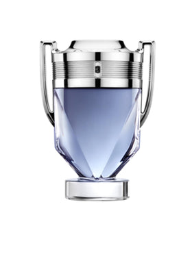 Rabanne Invictus front bottle view showing sleek trophy design and bold presence