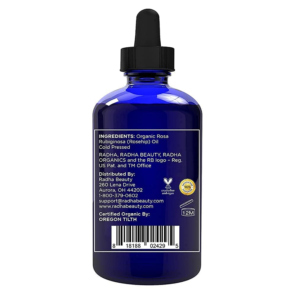 Radha Beauty dropper pouring oil to demonstrate easy precise dosing