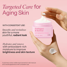 Radiant Aura application in hand demonstrating lightweight spread and immediate skin comfort