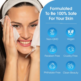 Radiant Aura wipe beside hand showing real size for travel and gym convenience