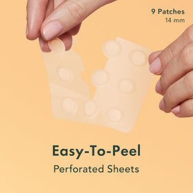 Rael close-up of hydrocolloid patch texture demonstrating protective barrier benefit