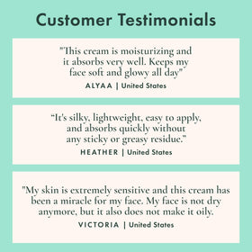 Rael cream dabbed on cheek absorbing, shows matte finish and balanced hydration