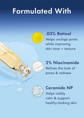 Rael Miracle Clear Barrier Cream texture swipe showing hydrating finish