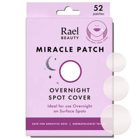 Rael front packaging showing 52 count and three sizes, convenient travel-friendly box