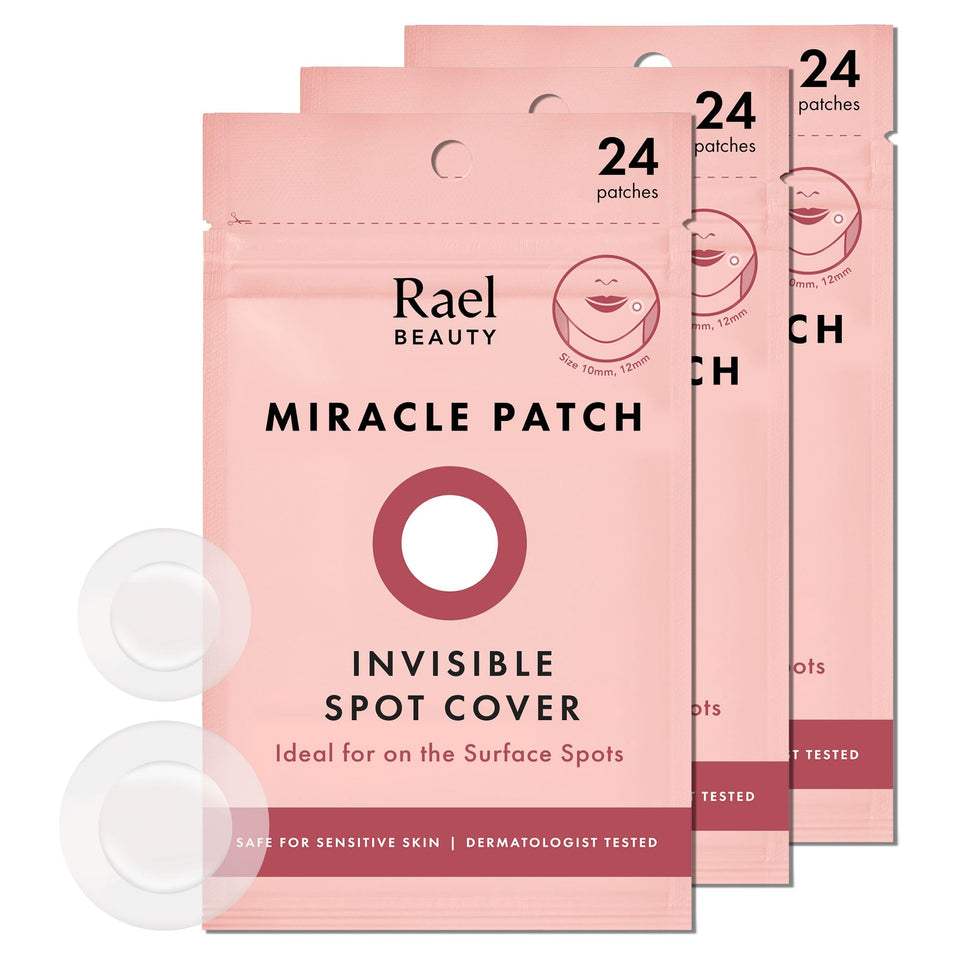 Rael front packaging showing count and two sizes for quick identification and convenience