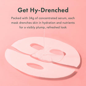 Rael hydrogel mask close-up texture highlighting no-slip embossed surface