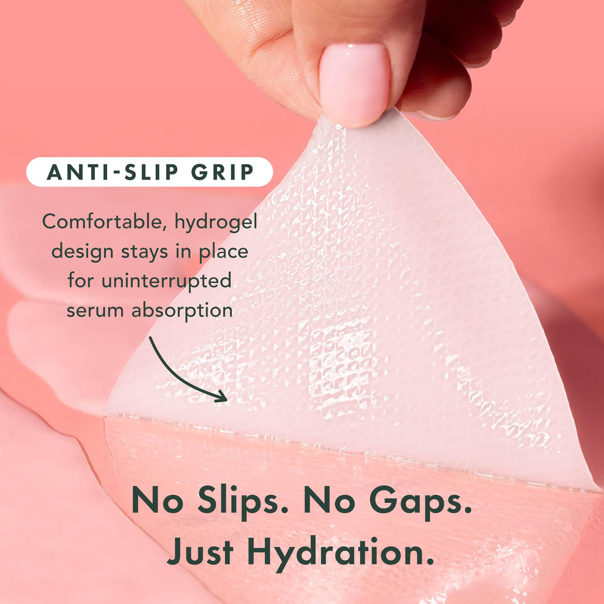 Rael individual sachet opened revealing hydrogel mask and concentrated serum