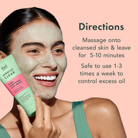 Rael rinsing mask off to show easy removal and clean finish
