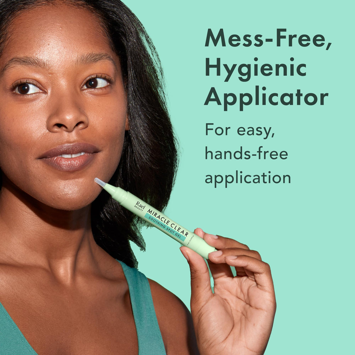 Rael silicone brush applicator detail for hygienic precise application