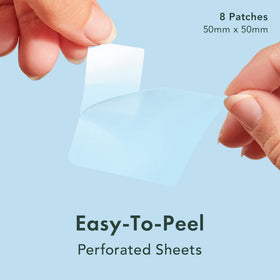Rael single hydrocolloid patch close-up highlighting coverage and absorbency