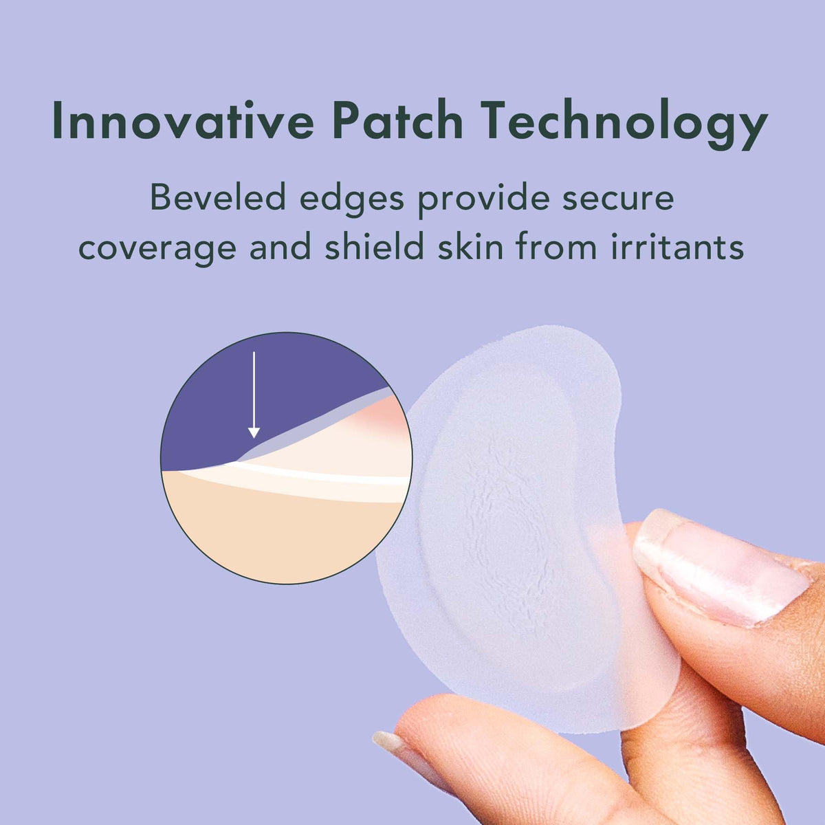 Rael oversized patch next to coin for scale demonstrating full coverage benefit