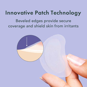 Rael oversized patch next to coin for scale demonstrating full coverage benefit