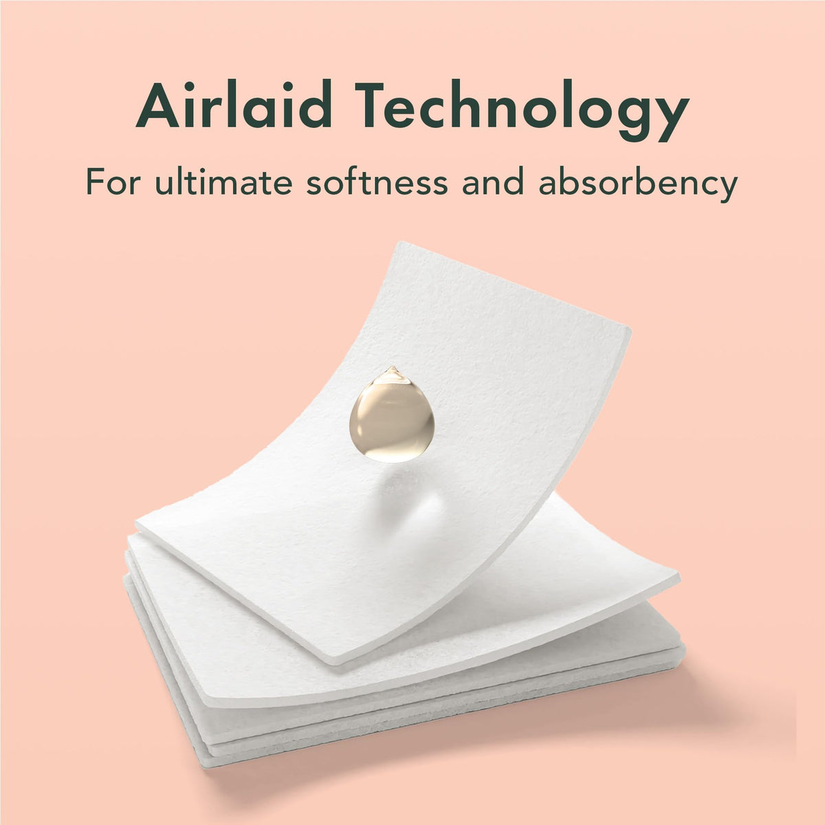 Rael pad removing makeup showing lint-free cleaning benefit