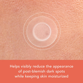 Rael patch applied to cheek protecting blemish while reducing picking