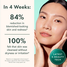 Rael toner on palm demonstrating application and hydration benefit