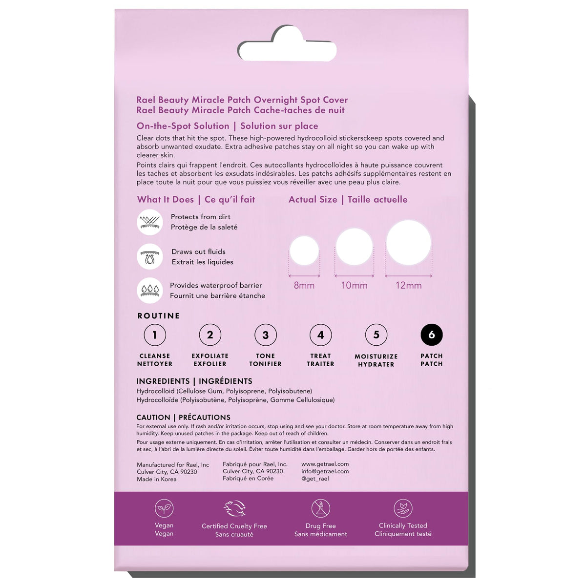 Rael used patch showing absorption results and protection after overnight wear